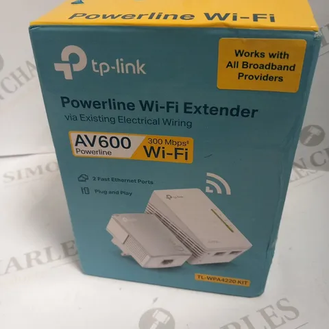 BOXED TP LINK POWER LINE WI FI EXTENDER AV600