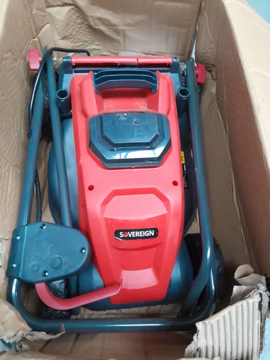 BOXED SOVEREIGN 18V LI-ION CORDLESS LAWNMOWER - COLLECTION ONLY