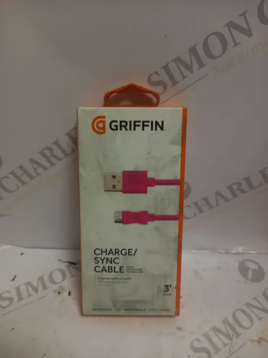 10 X BOXED GRIFFIN MICRO USB TO USB CHARGE/SYNC CABLES IN PINK - 0.9M