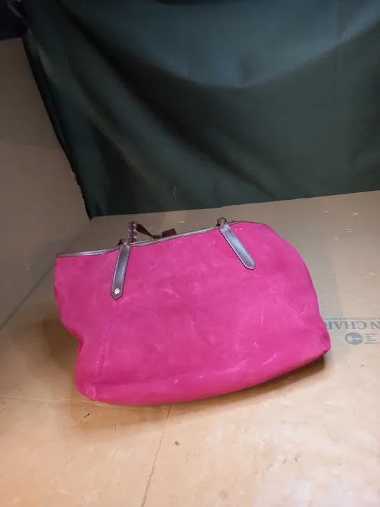 FAIREX & FAVOUR PINK VELVET HANDBAG 