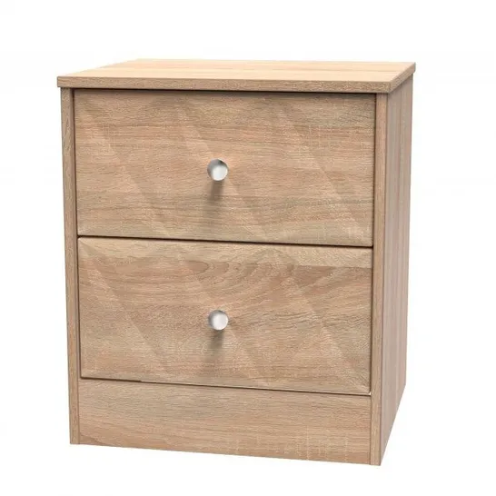 BOXED CALI 2 DRAWER BEDSIDE TABLE (2 BOXES)