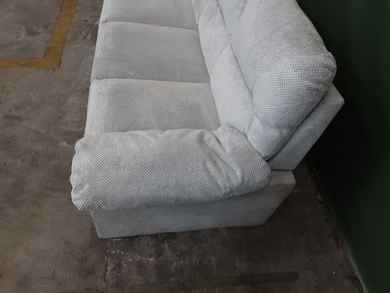 DESIGNER GREY FABRIC 3-SEATER SOFA