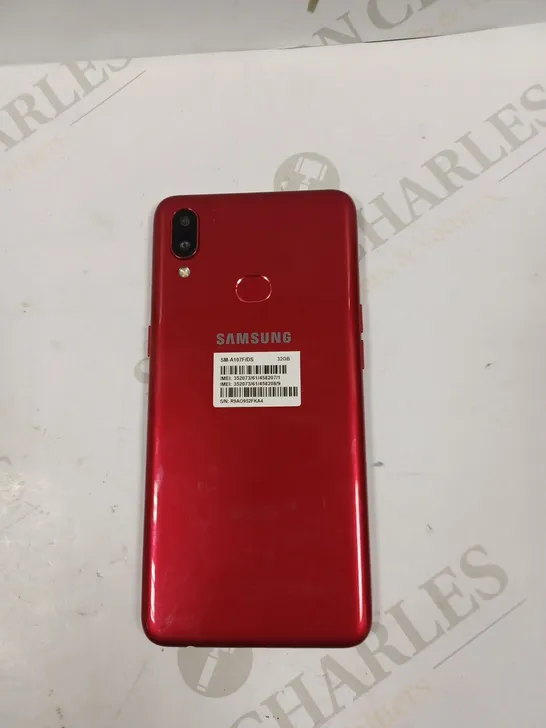 SAMSUNG GALAXY A10 MOBILE PHONE BOXED IN RED 