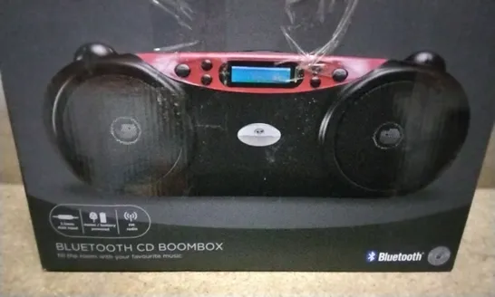 BLUETOOTH CD BOOMBOX BLACK/RED