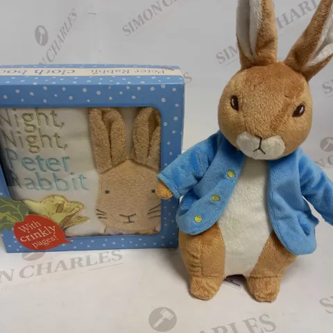 PETER RABBIT PLUSH TOY AND CLOTH BOOK SET 