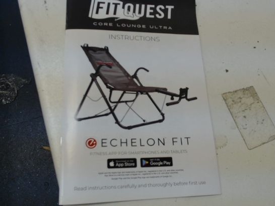 FITQUEST CORE LOUNGER FOLDABLE WORKOUT CHAIR- COLLECTION ONLY