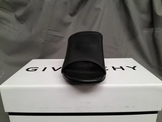 BOXED GIVENCHY G CUBE HEEL 70MM MULES IN BLACK - SIZE 40