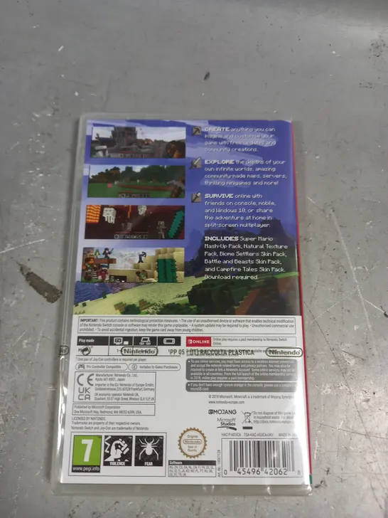 SEALED MINECRAFT FOR NINTENDO SWITCH 