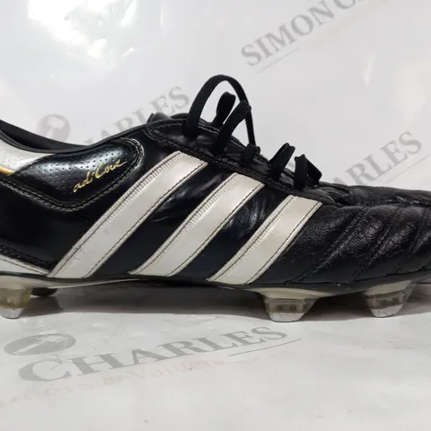 PAIR OF ADIDAS ADICORE FOOTBALL BOOTS IN BLACK/WHITE UK SIZE 11