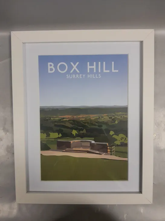 FRAMED BOX HILL SURREY HILL POSTER 