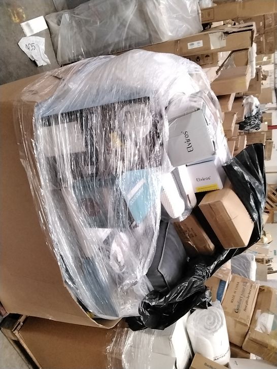 PALLET OF ASSORTED ITEMS TO INCLUDE: ELVIRES MEMORY FOAM CERVICAL PILLOW, GOOSE DOWN AND FEATHER PILLOW ETC