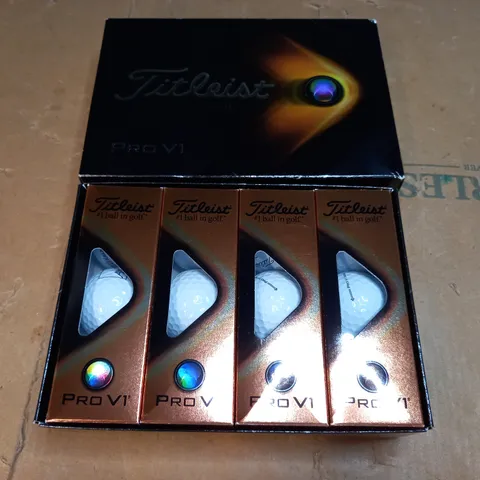 BOX OF 12 TITLEIST PRO V1 GOLF BALLS - WHITE