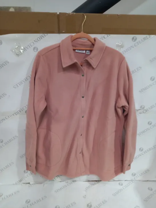 D&CO FLEECE JACKET IN DUSTY PINK SIZE XL 100% POLYESTER