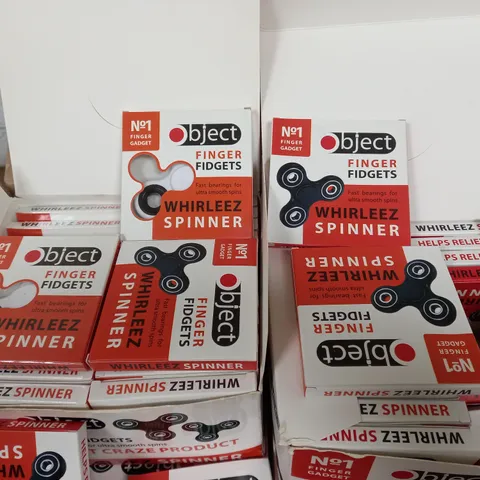 BOX OF APROX 140 OBJECT FIDGET SPINNERS 