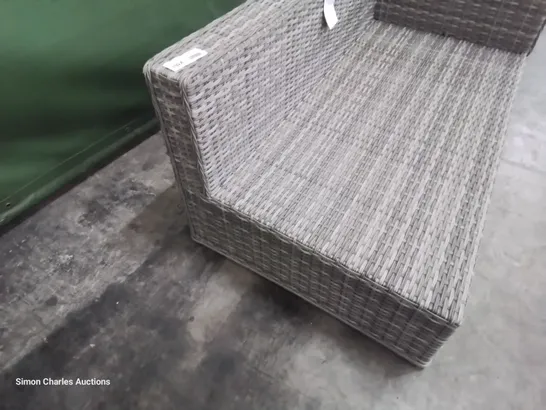 DESIGNER GREY RATTAN CORNER SOFA SECTION