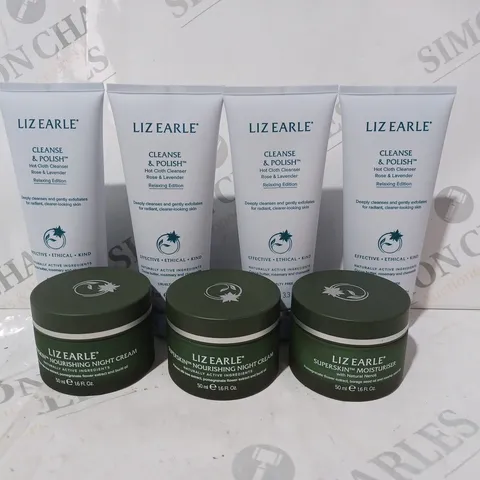 BOX OF ASSORTED LIZ EARLE HEALTHCARE PRODUCTS