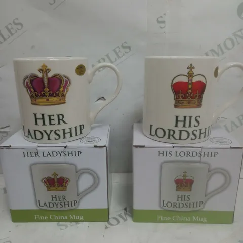 SET OF 2 LADYSHIP & LORDSHIP CUPS 