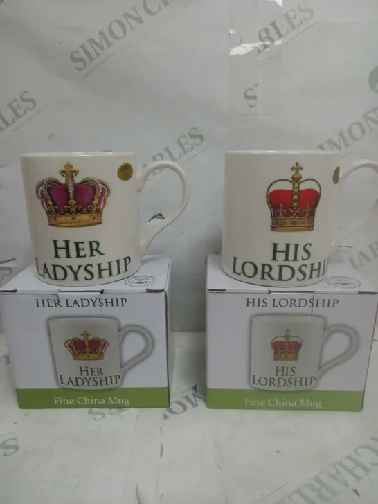 SET OF 2 LADYSHIP & LORDSHIP CUPS 