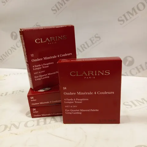 LOT OF APPROX 20 CLARINS PARIS OMBRE MINERALE 4 COULEURS EYE PALLETS ASSORTED SHADES