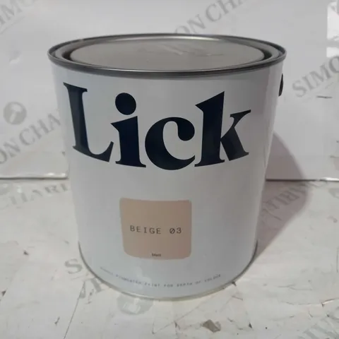 LICK MATT INTERIOR PAINT - BEIGE 03