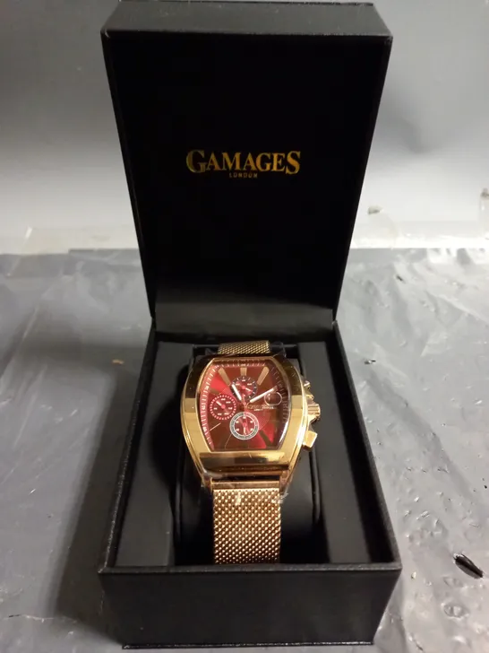 GAMAGES DIVERGENCE ROSE DIAL WATCH 