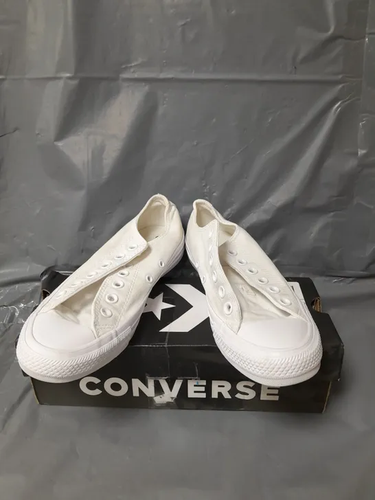 CONVERSE CANVAS OX TRAINERS - WHITE SIZE 5