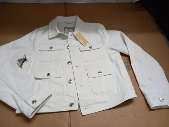 MICHAEL KORS WHITE DENIM JACKET - 10