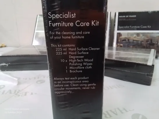 BOX CONTAINING 6 BOXED HOUSE OF FRASER SPECIALIST FURNITURE CARE KITS