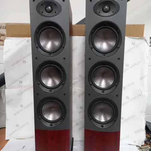 BOXED PAIR OF MORDAUNT SHORT AVIANO 8 FLOOR STANDING SPEAKERS - COLLECTION ONLY