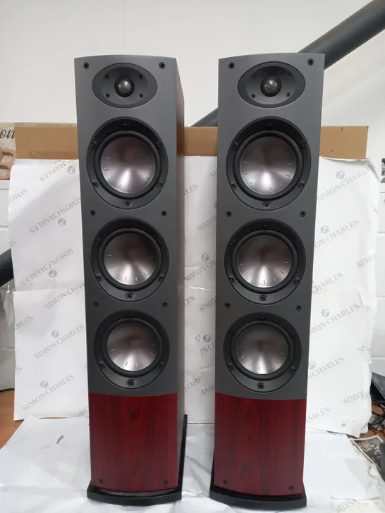 BOXED PAIR OF MORDAUNT SHORT AVIANO 8 FLOOR STANDING SPEAKERS - COLLECTION ONLY