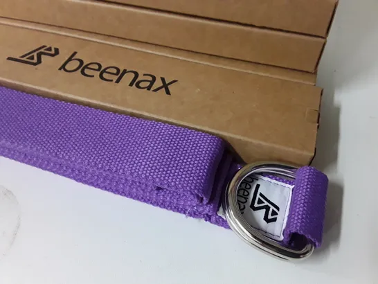 LOT OF 15 BOXED AS NEW BEENAX PURPLE YOGA STRAPS - 2.5M