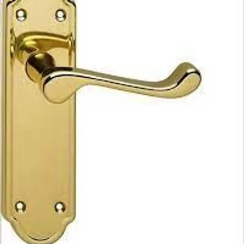 ASHWORTH PASSAGE DOOR HANDLE FINISH: POLISHED BRASS