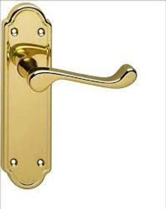 ASHWORTH PASSAGE DOOR HANDLE FINISH: POLISHED BRASS