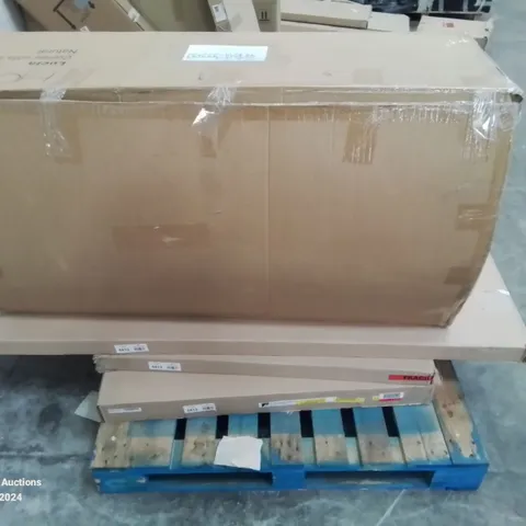 PALLET CONTAINING VARIOUS BOXED FURNITURE PARTS AND OTHER HOUSEHOLD ITEMS ETC.