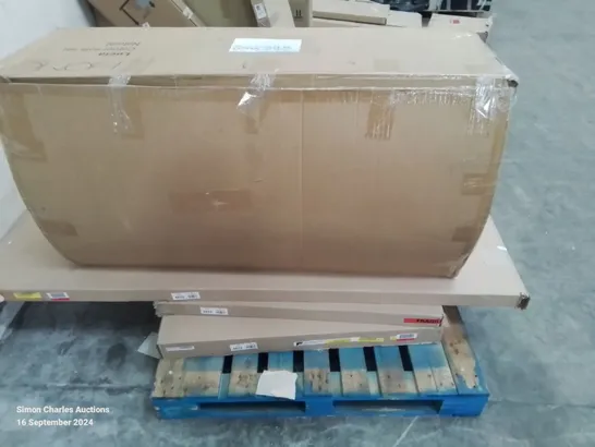 PALLET CONTAINING VARIOUS BOXED FURNITURE PARTS AND OTHER HOUSEHOLD ITEMS ETC.