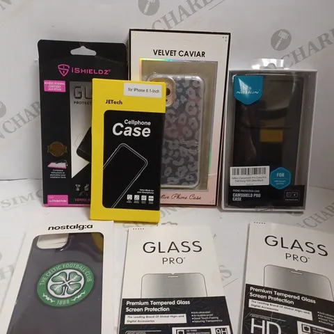 BOX OF APPROX 20 ITEMS INCLUDING ASSORTED CASES, SCREEN PROTECTORS AND CABLES FOR VARIOUS MOBILE PHONES