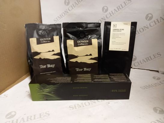 LOT OF 8 PACKS OF ASSORTED COFFEE BEANS/PODS/GROUNDS