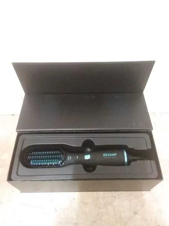 BOXED REVAMP PROGLOSS DEEPFORM DRY, STYLE & SHINE HOT STRAIGHTENING AIR BRUSH RRP £100