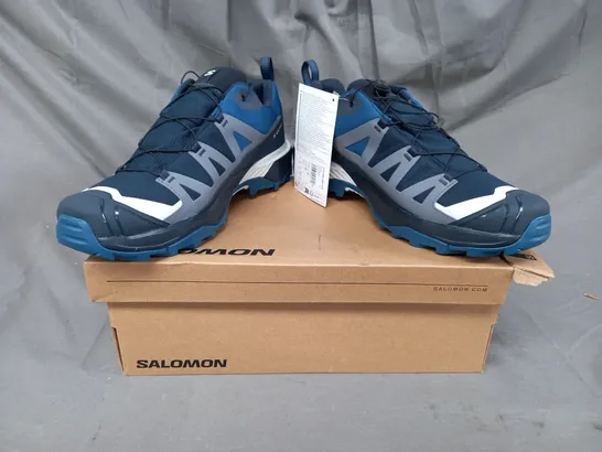 BOXED PAIR OF SALOMON X ULTRA 360 GTX SHOES IN NAVY/BLUE UK SIZE 11