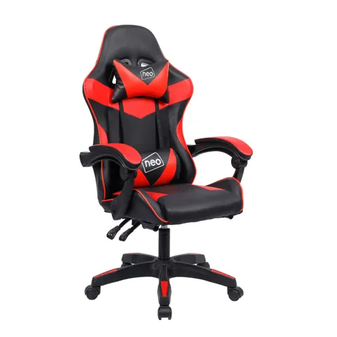 BOXED NEO RED/BLACK LEATHER GAMING CHAIR 