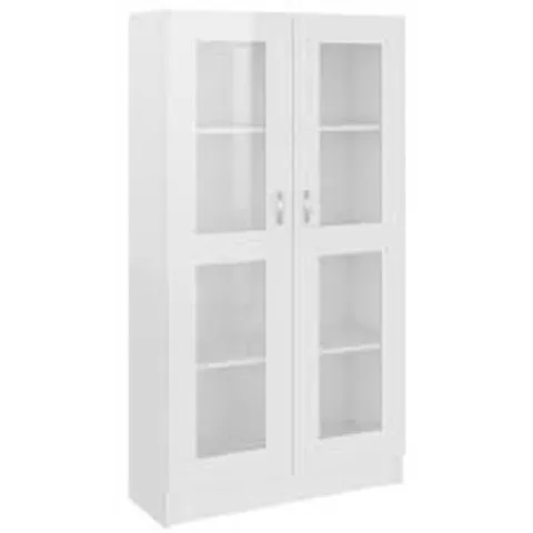 VITRINE CABINET  WHITE 82.5CM X 30.5CM X 150CM