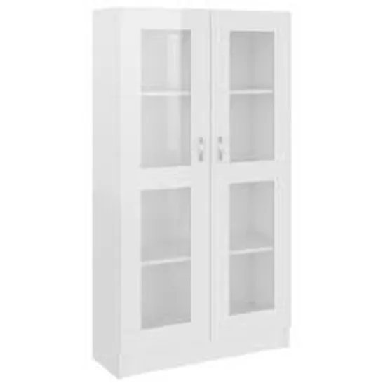 VITRINE CABINET  WHITE 82.5CM X 30.5CM X 150CM