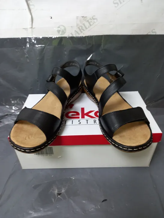 RIEKER ANTI-STRESS SANDALS BLACK SIZE 6