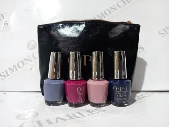 BOXED O.P.I SET OF 4 NAIL VARNISHES IN VARIOUS COLOURS