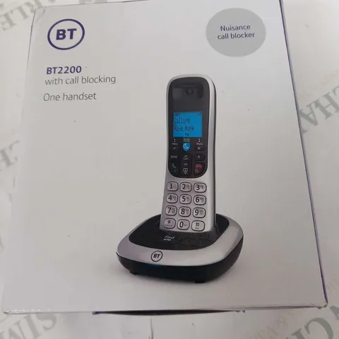 BOXED BT BT2200 WITH CALL BLOCKING ONE HANDSET