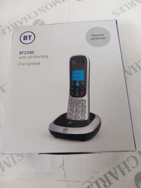 BOXED BT BT2200 WITH CALL BLOCKING ONE HANDSET