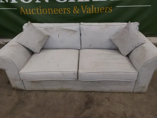 DESIGNER FABRIC UPHOLSTERED 3 SEATER SOFA 