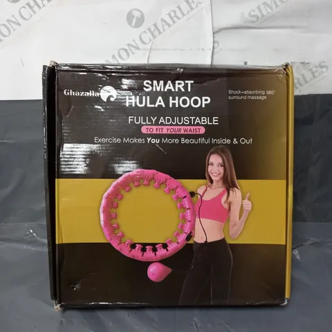 BOXED GHAZALLA ADJUSTABLE WEIGHTED SMART HULA HOOP IN PINK