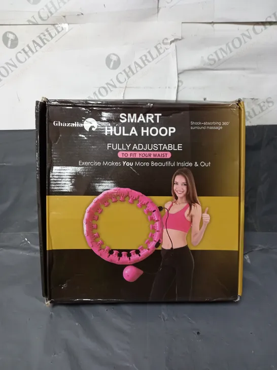 BOXED GHAZALLA ADJUSTABLE WEIGHTED SMART HULA HOOP IN PINK