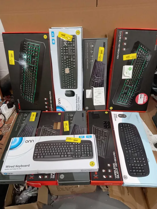 LOT OF APPROX 10 ASSORTED COMPUTER KEYBOARDS